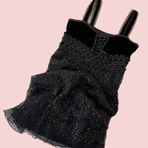 Women's Dress "Cynthia Steffe" Black Dress with Sparkle Accents Size 10